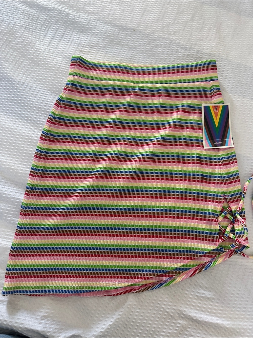 Target Multicolor Striped Mini Skirt - Pink, Green, Blue